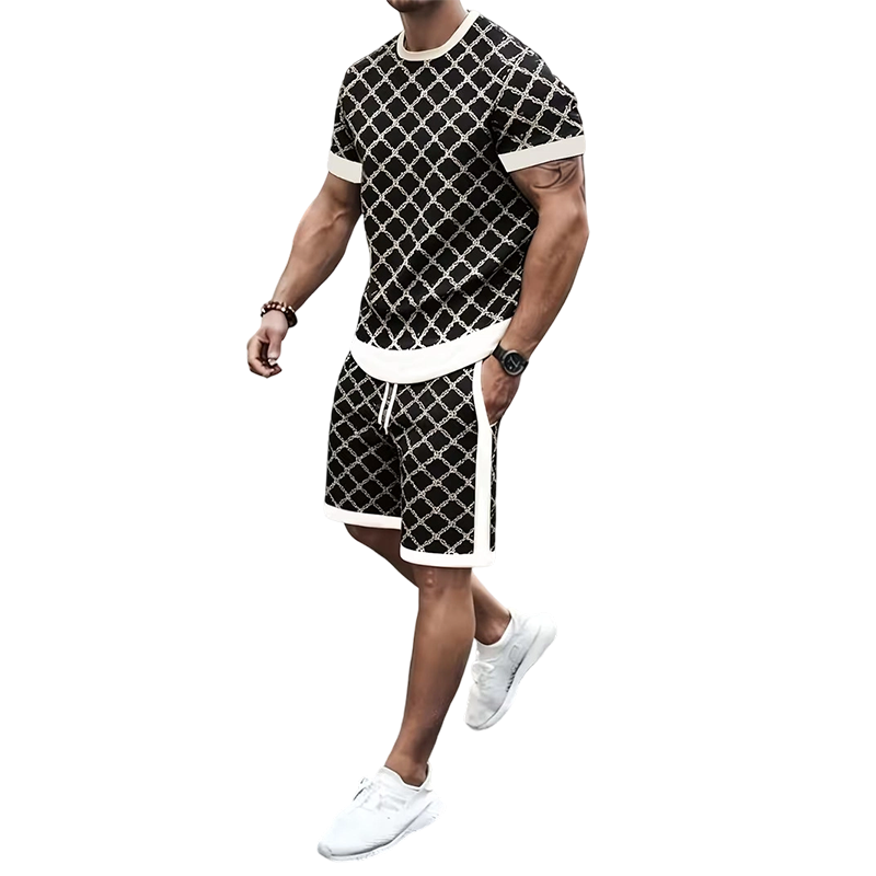 💎 Exclusieve Deal 👔 Heren Ruitjes Short Set – Old Money stijl, elegante uitstraling & comfortabele casual pasvorm ✨