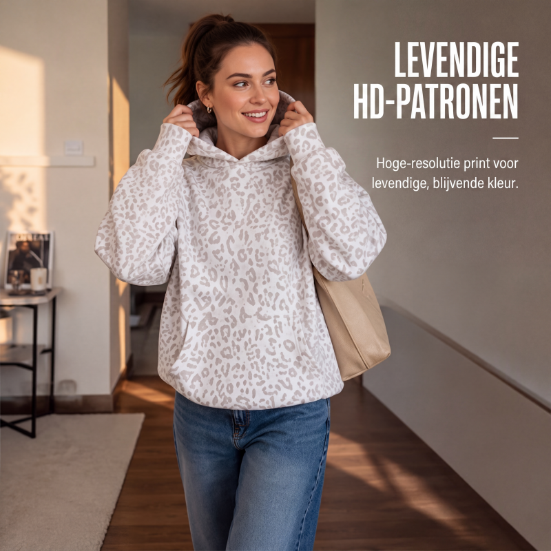 🔥 Nieuw & Trendy 🐆 Dames Luipaardprint Hoodie – Trendy uitstraling, zachte comfortstijl & casual dagelijkse look ✨