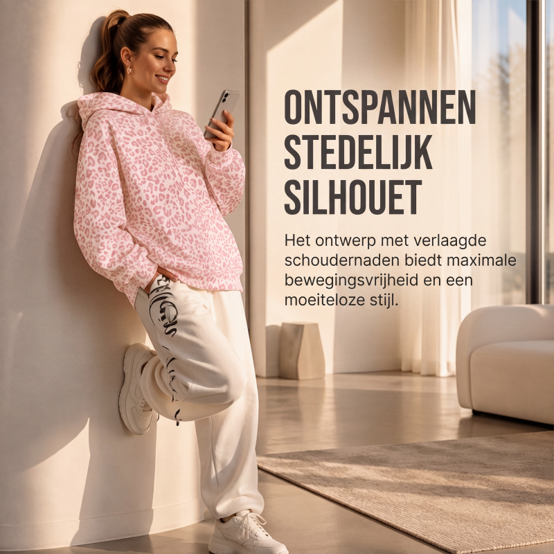 🔥 Nieuw & Trendy 🐆 Dames Luipaardprint Hoodie – Trendy uitstraling, zachte comfortstijl & casual dagelijkse look ✨