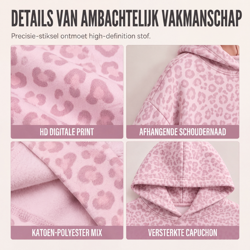 🔥 Nieuw & Trendy 🐆 Dames Luipaardprint Hoodie – Trendy uitstraling, zachte comfortstijl & casual dagelijkse look ✨