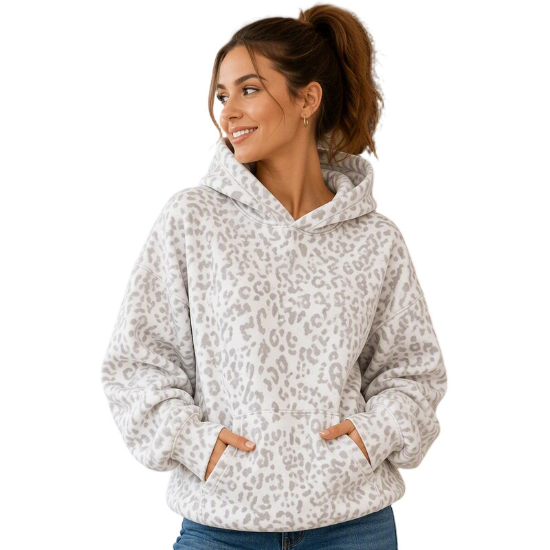 🔥 Nieuw & Trendy 🐆 Dames Luipaardprint Hoodie – Trendy uitstraling, zachte comfortstijl & casual dagelijkse look ✨