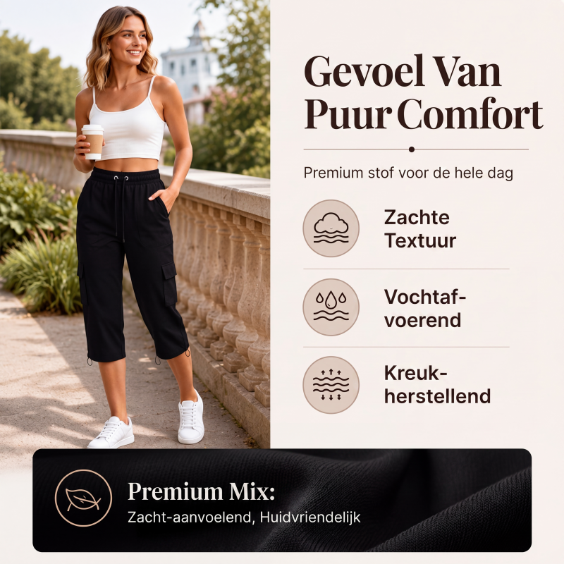 Casuele capri-cargobroek voor dames