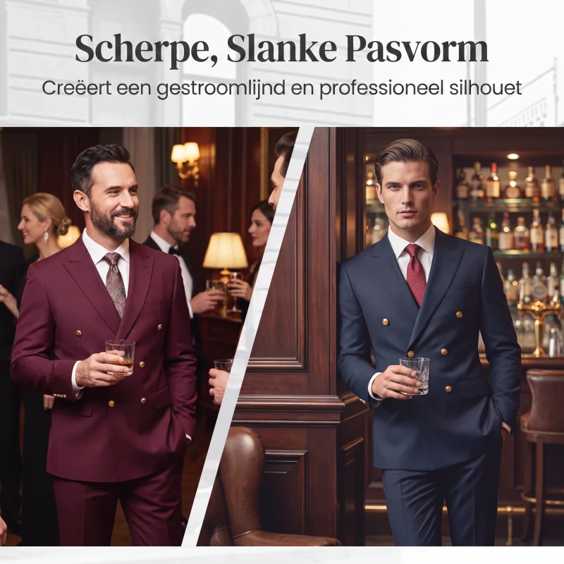 2-delig herenpak met getailleerd jack en broek