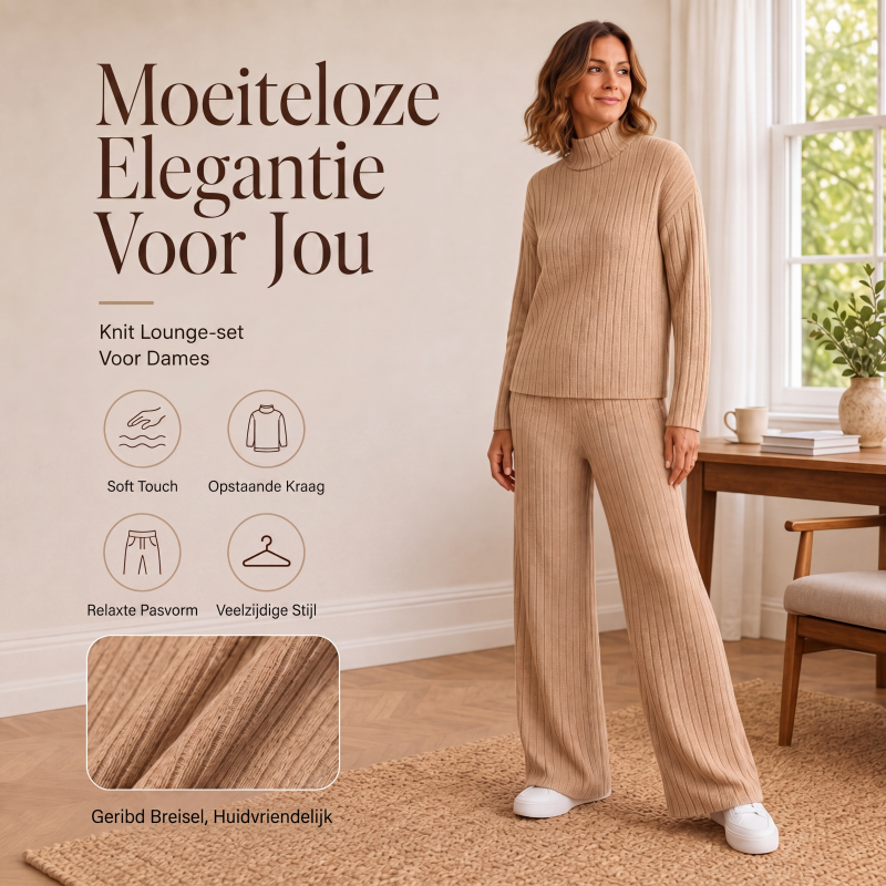 ✨👖Gezellige geribbelde 2-delige set voor dames
