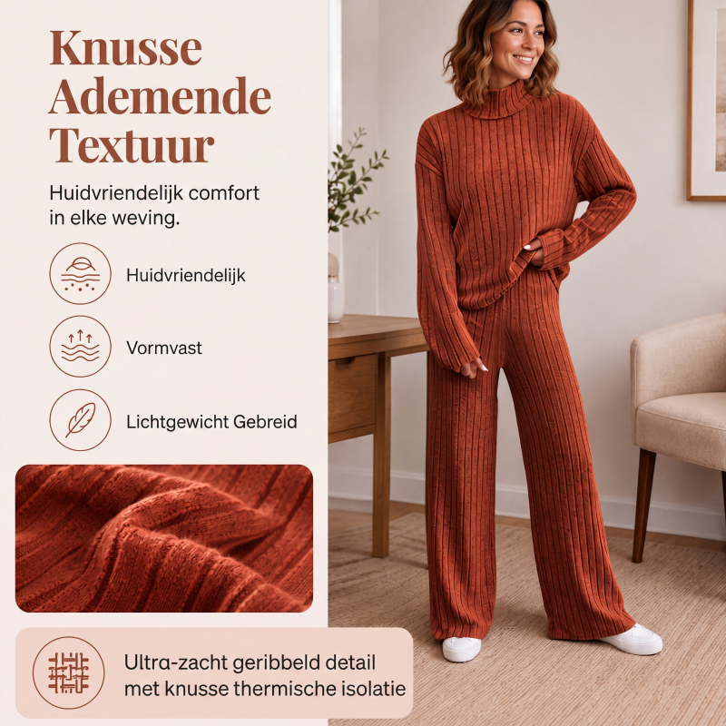 ✨👖Gezellige geribbelde 2-delige set voor dames