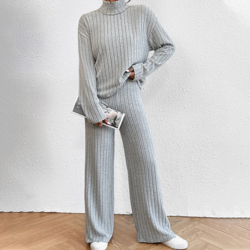 ✨👖Gezellige geribbelde 2-delige set voor dames