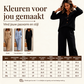 👖🤍✨Dames set met V-hals top met lange mouwen en wijde pijpen broek