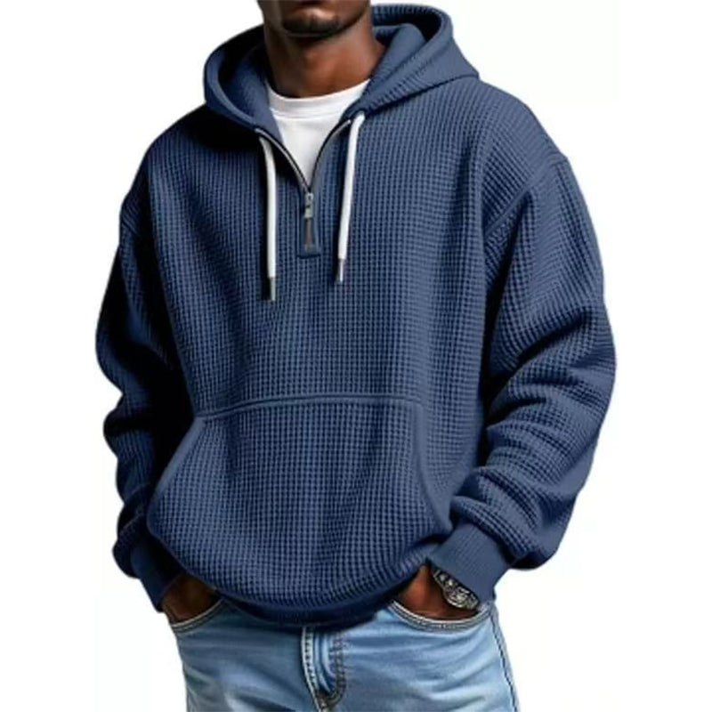 Heren-sweatshirt met capuchon en kwartrits