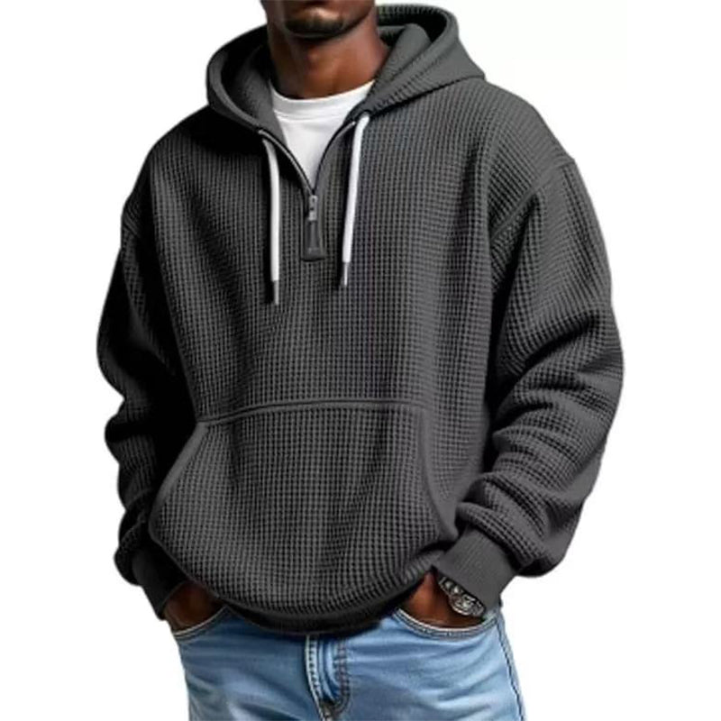 Heren-sweatshirt met capuchon en kwartrits