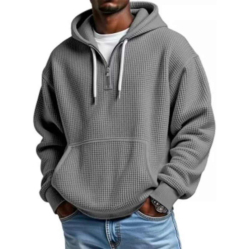 Heren-sweatshirt met capuchon en kwartrits