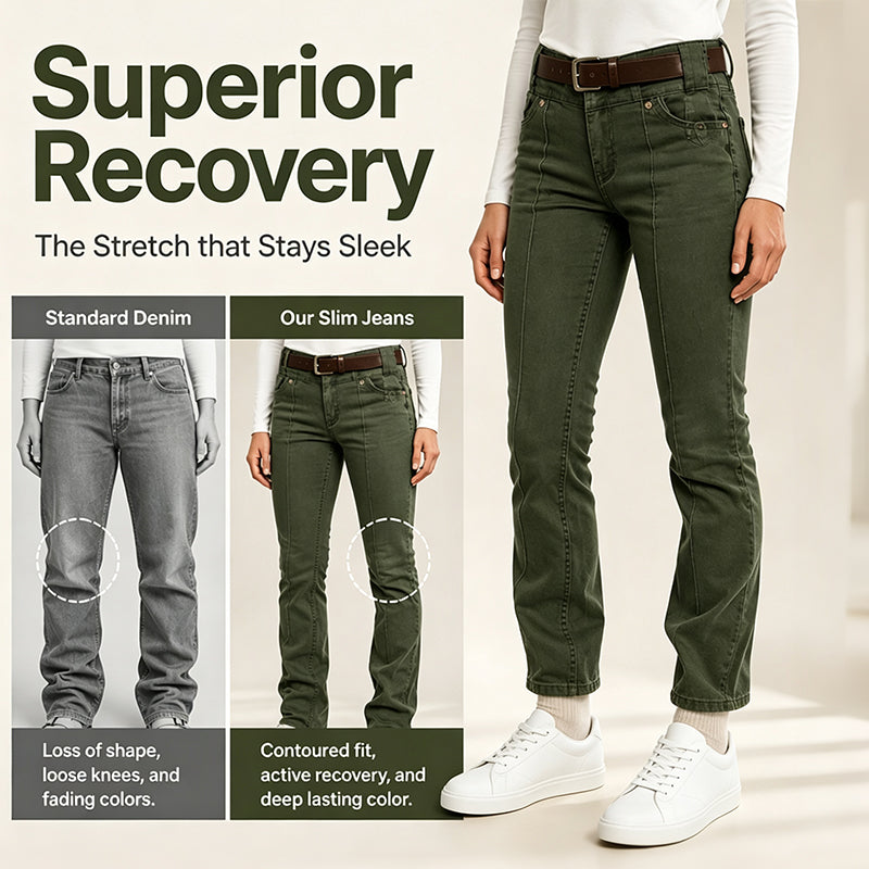 🔥 Vandaag Extra Voordelig 💃 Stijlvolle Rekbare Dames Jeans, Slanke Pasvorm ✨ Comfortabele stretchstof, elegant silhouet, tijdloze stijl