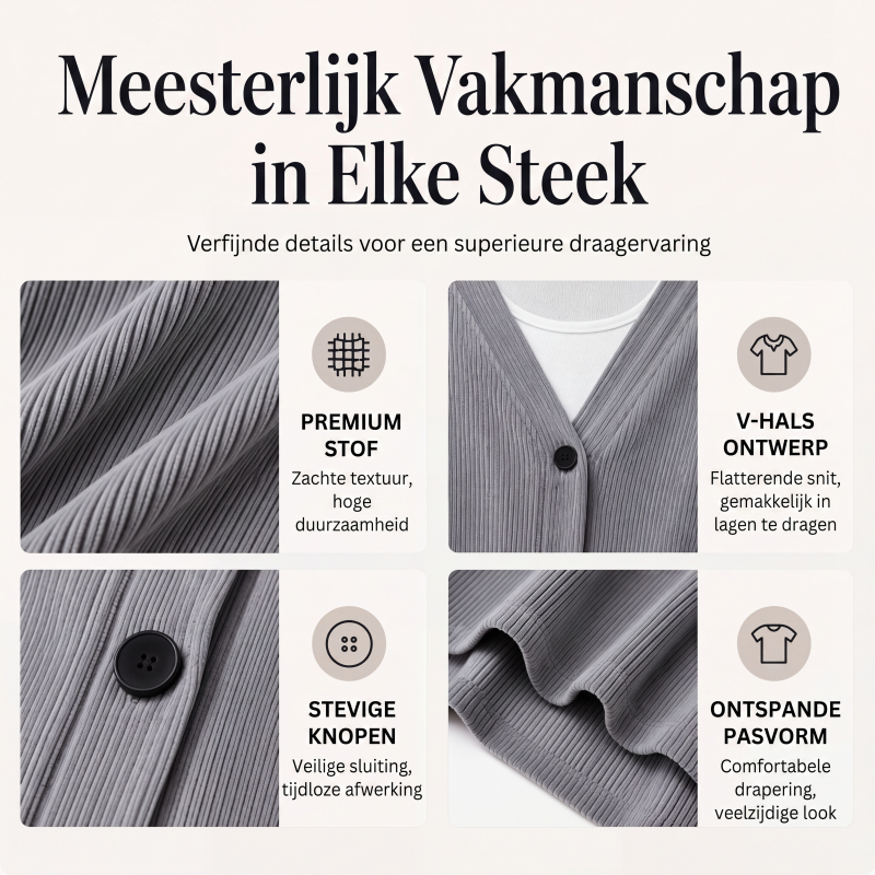 💎 Exclusieve Deal ✨ Dames V-Hals Corduroy Gebreid Vest 🤎 zachte uitstraling, stijlvolle laag & comfortabel voor elke dag