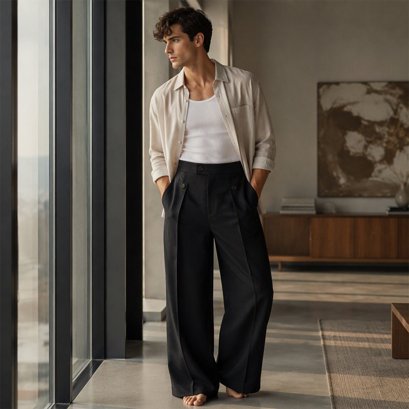 🔥 Bestseller van de Week 👖 Kreukherstellende Herenbroek met Rechte Pijpen ✨ altijd netjes, comfortabel & stijlvol zonder strijken