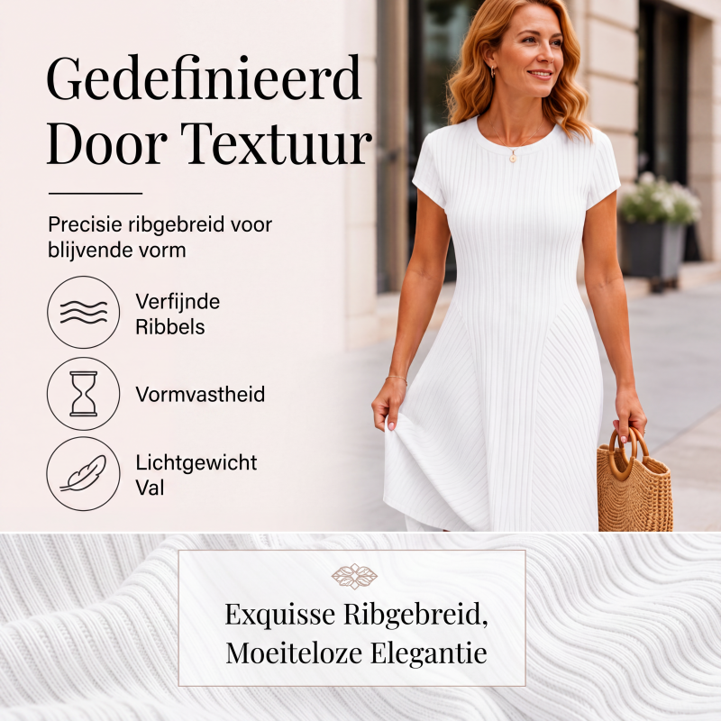 ✨ Nieuw & Trendy 👗 Elegante Geribbelde Gebreide Jurk voor Dames 💕 zachte geborstelde stof, flatterende pasvorm & heerlijk comfort