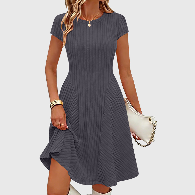 ✨ Nieuw & Trendy 👗 Elegante Geribbelde Gebreide Jurk voor Dames 💕 zachte geborstelde stof, flatterende pasvorm & heerlijk comfort
