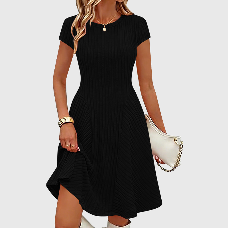 ✨ Nieuw & Trendy 👗 Elegante Geribbelde Gebreide Jurk voor Dames 💕 zachte geborstelde stof, flatterende pasvorm & heerlijk comfort