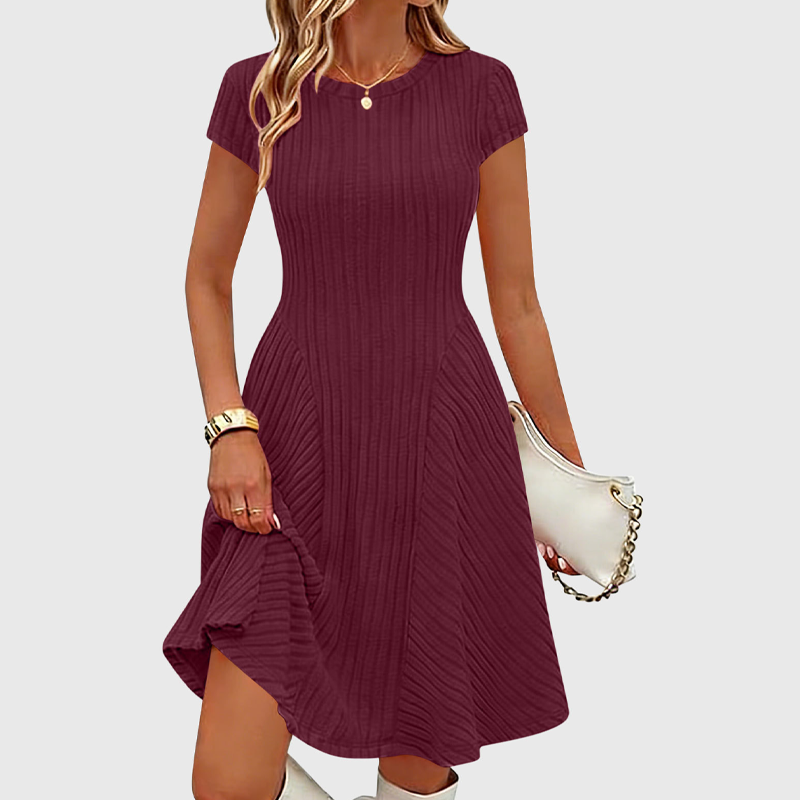 ✨ Nieuw & Trendy 👗 Elegante Geribbelde Gebreide Jurk voor Dames 💕 zachte geborstelde stof, flatterende pasvorm & heerlijk comfort