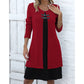👗Casual geribbelde gebreide jurk met lange mouwen voor dames
