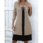 👗Casual geribbelde gebreide jurk met lange mouwen voor dames