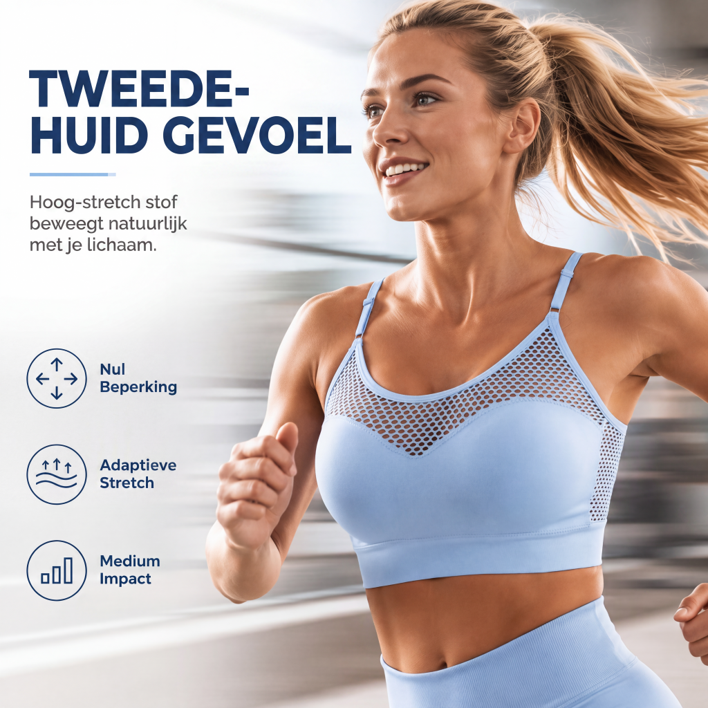 😍Dames push-up sportbeha met hol gaas