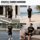 Set met casual T-shirt met korte mouwen en korte broek voor heren