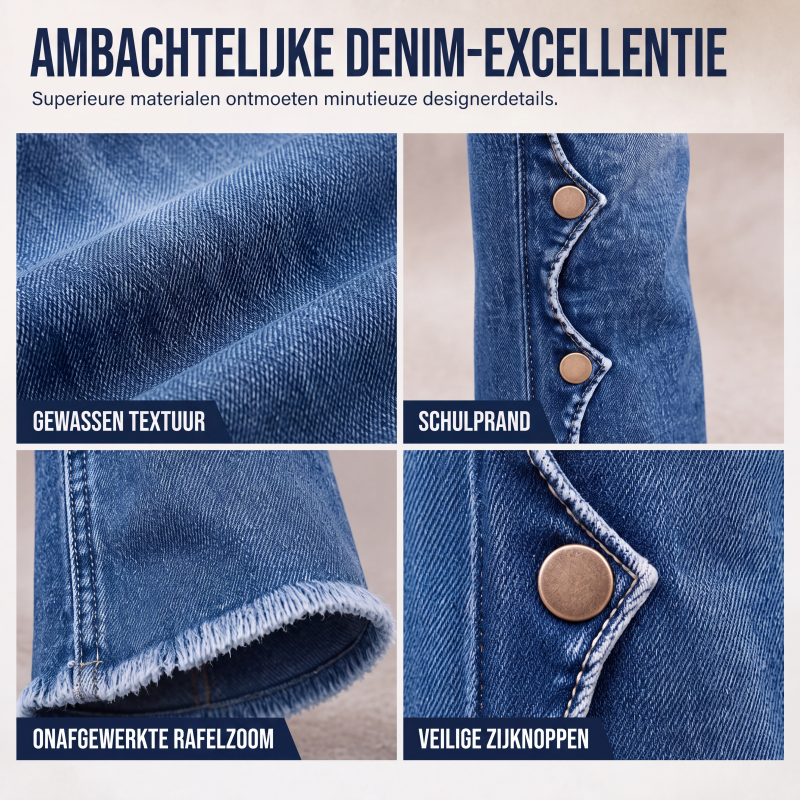 👖Dames hoge taille distressed flare jeans
