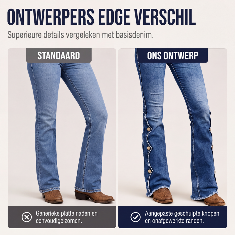 👖Dames hoge taille distressed flare jeans