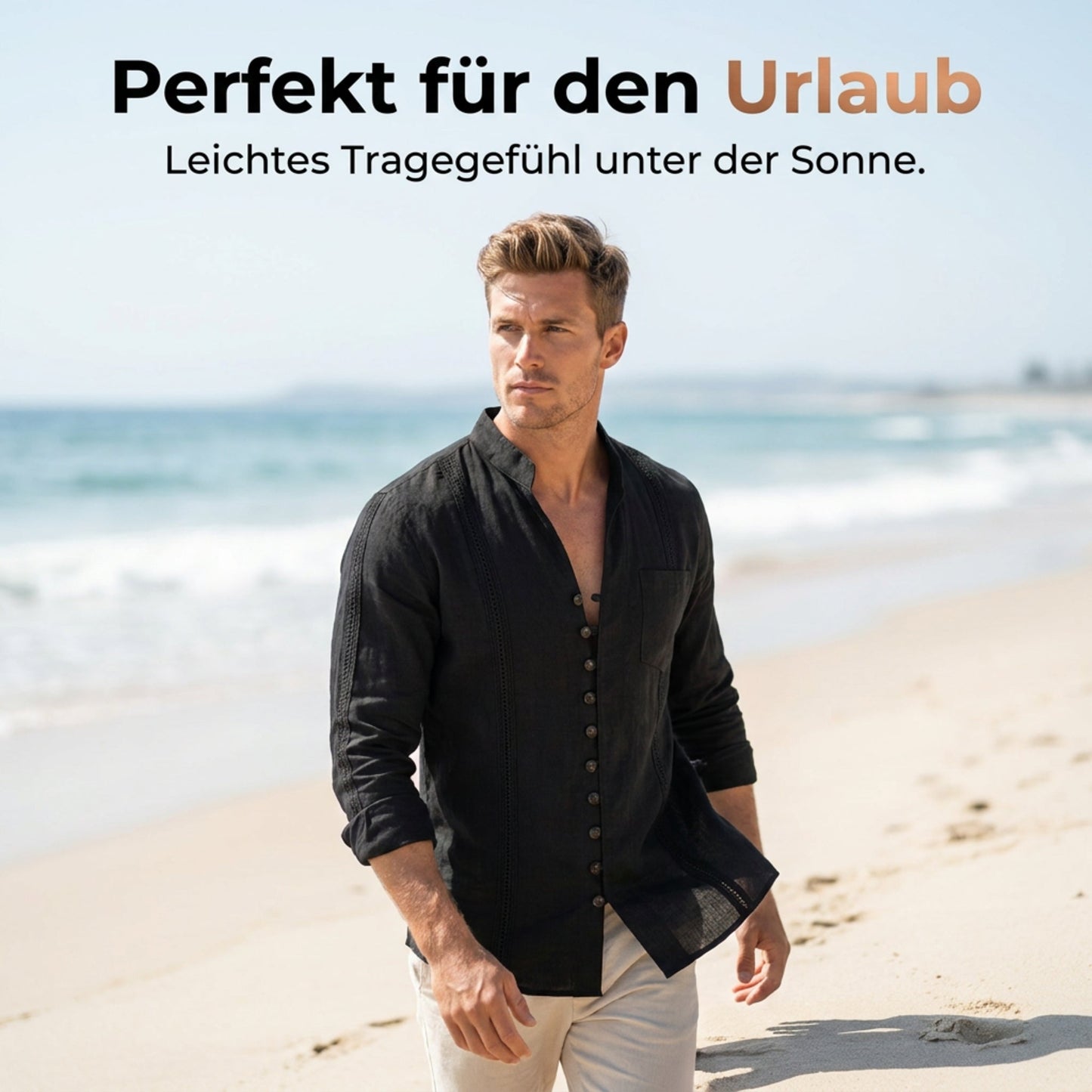 👕 50% RABATT! 🌊 Herr linne knäppbar sommar strandskjorta – Andningsbar, lätt & ledig passform – perfekt för soliga dagar, picknick eller en avslappnad semester 🏖️