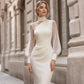 👗Bodycon-jurk van mesh met col voor dames