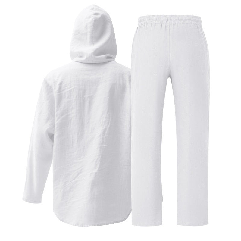 🌊 Nieuw Binnen 👕 Heren Linnen Strandoutfit Set – Ademend, Lichtgewicht & Perfect voor Zomerse Relaxte Looks ☀️