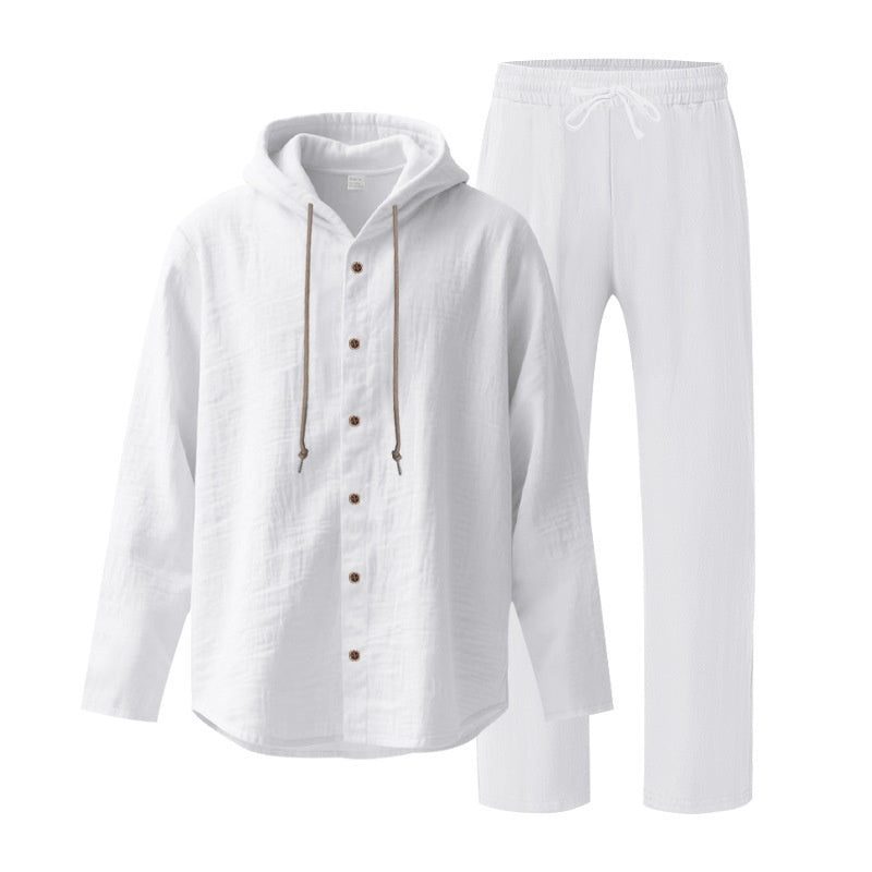 🌊 Nieuw Binnen 👕 Heren Linnen Strandoutfit Set – Ademend, Lichtgewicht & Perfect voor Zomerse Relaxte Looks ☀️