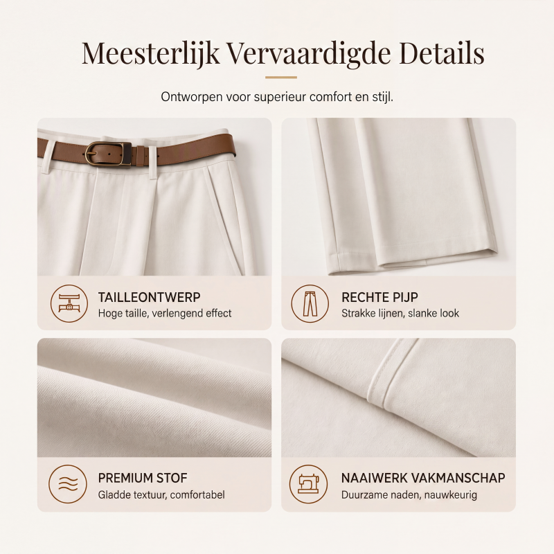 🔥 50% KORTING 👖 Dames Hoge Taille Wide Leg Pantalon – Elegante Pasvorm, Langere Beenlook & Ultiem Comfort ✨