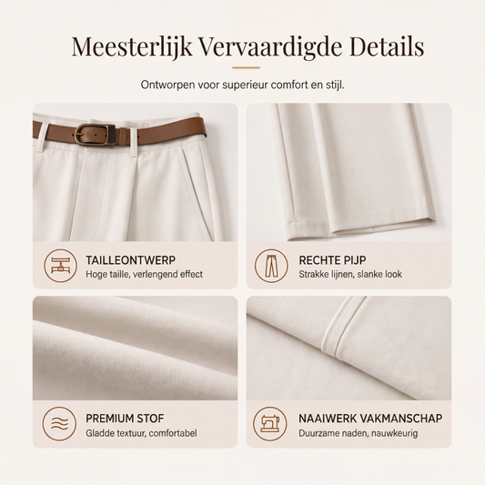 🔥 50% KORTING 👖 Dames Hoge Taille Wide Leg Pantalon – Elegante Pasvorm, Langere Beenlook & Ultiem Comfort ✨