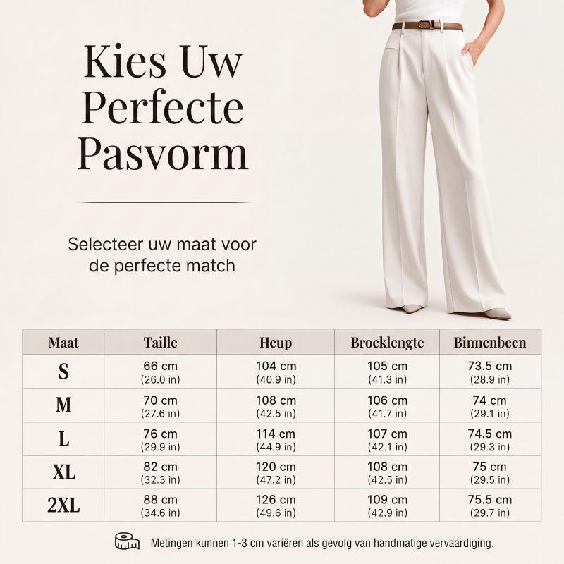 🔥 50% KORTING 👖 Dames Hoge Taille Wide Leg Pantalon – Elegante Pasvorm, Langere Beenlook & Ultiem Comfort ✨