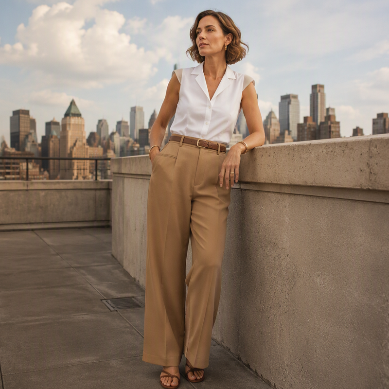 🔥 50% KORTING 👖 Dames Hoge Taille Wide Leg Pantalon – Elegante Pasvorm, Langere Beenlook & Ultiem Comfort ✨