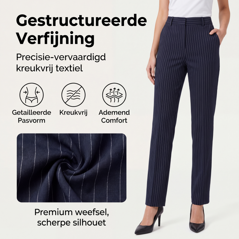 👖Dames gestreepte wijde pantalon