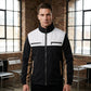 Heren Jack met Opstaande Kraag en Kleurblokdesign