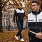 Heren Jack met Opstaande Kraag en Kleurblokdesign
