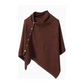 Stijlvolle poncho met knopen aan de zijkant voor dames