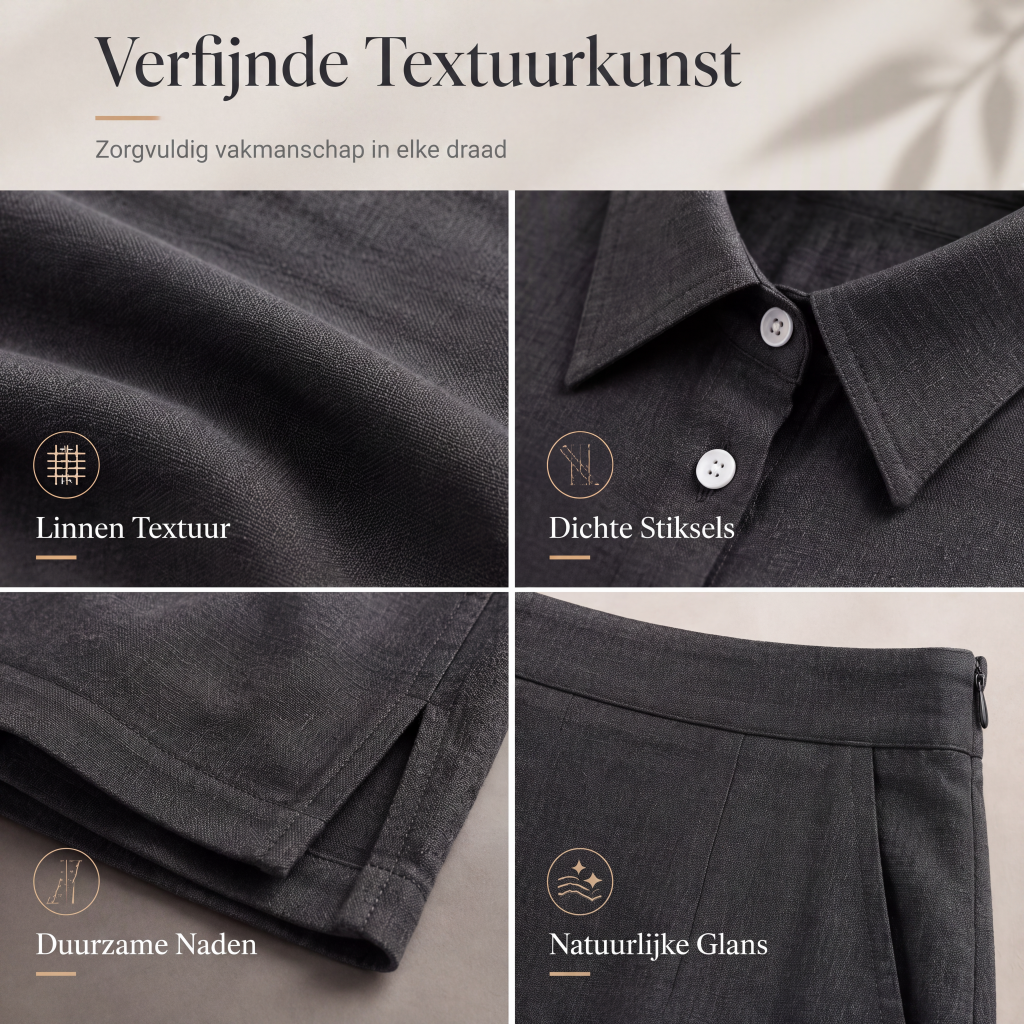 Tweedelige set voor dames: casual overhemd & lange rok