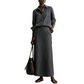 Tweedelige set voor dames: casual overhemd & lange rok