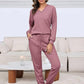 ✨ Nieuwe Collectie 🌸 Dames Wafelstof Loungewear Set met V-Hals 👗 Comfortabel Thuis & Stijlvol Buiten