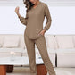 ✨ Nieuwe Collectie 🌸 Dames Wafelstof Loungewear Set met V-Hals 👗 Comfortabel Thuis & Stijlvol Buiten