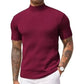 Casual T-shirt met slanke pasvorm en hoge kraag voor heren
