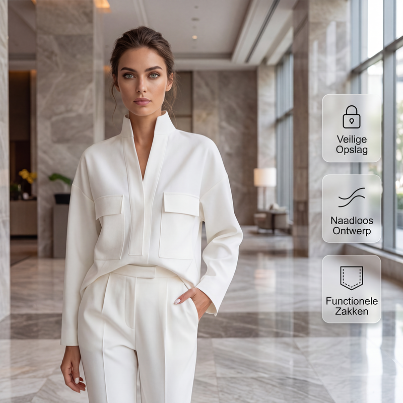 Elegant set van lange mouwen top en broek pak