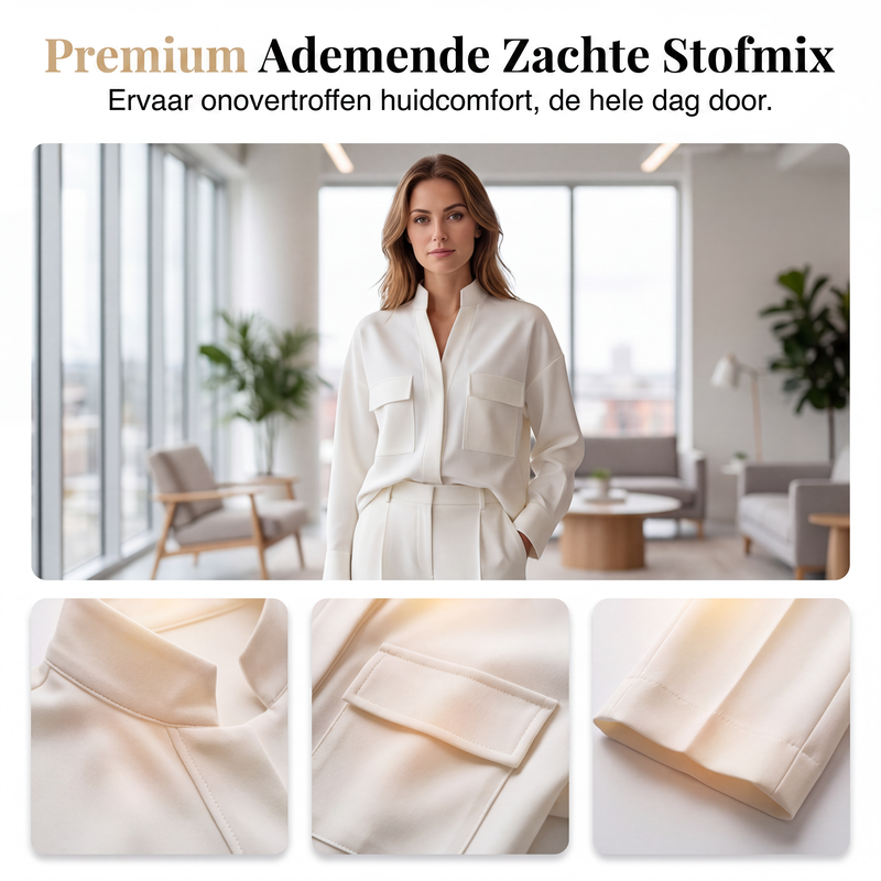 Elegant set van lange mouwen top en broek pak