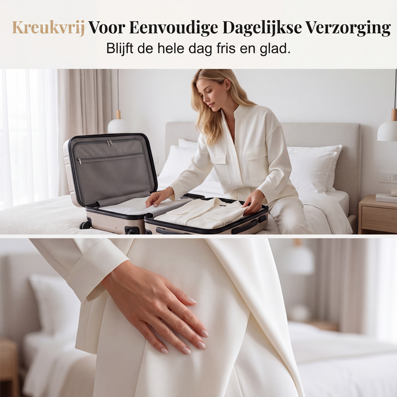 Elegant set van lange mouwen top en broek pak