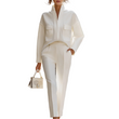 Elegant set van lange mouwen top en broek pak