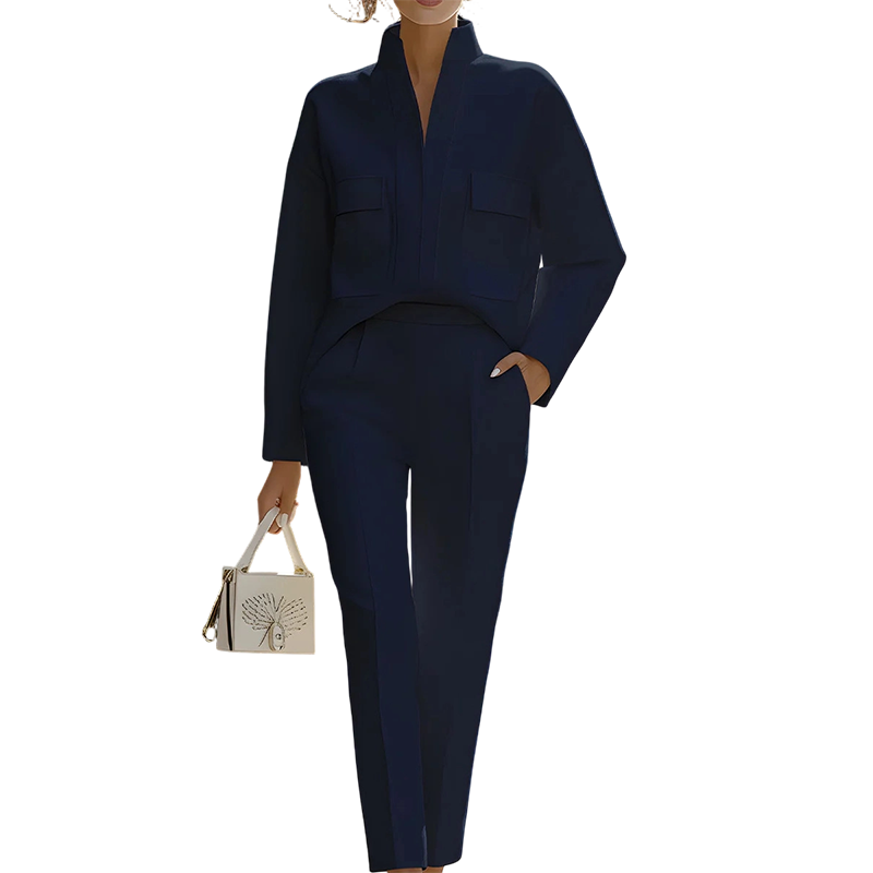 Elegant set van lange mouwen top en broek pak