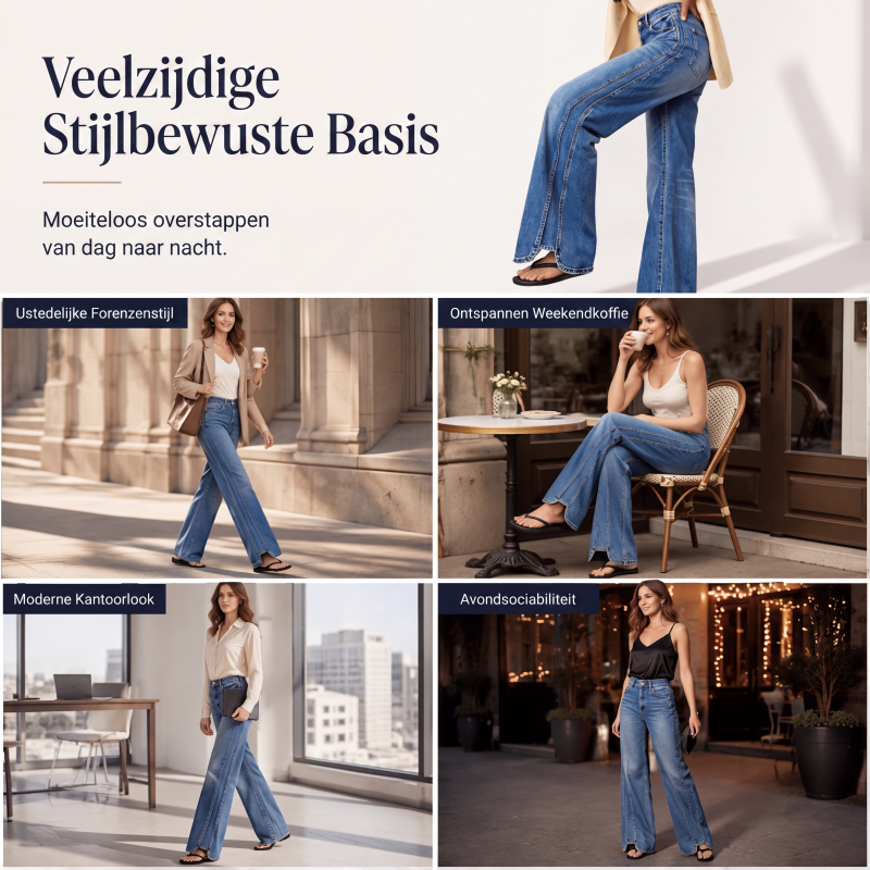👖Dames high waist wide leg jeans